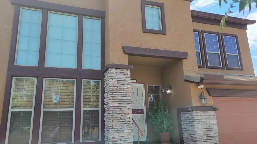 Upgraded exterior using Sherwin-Williams professional-grade paint.